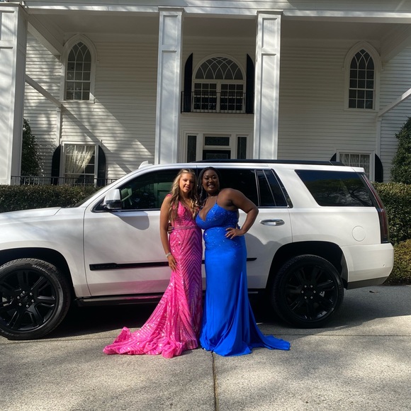 Royal Blue Prom Dress - Picture 5 of 9